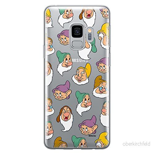 ERT GROUP mobiltelefonfodral för Samsung S9 originalt och officiellt licensierat Disney mönster Snow White and the Seven Dwarfs 015 anpassad till formen på mobiltelefonen, gedeeltelijk transparant 5905131775924