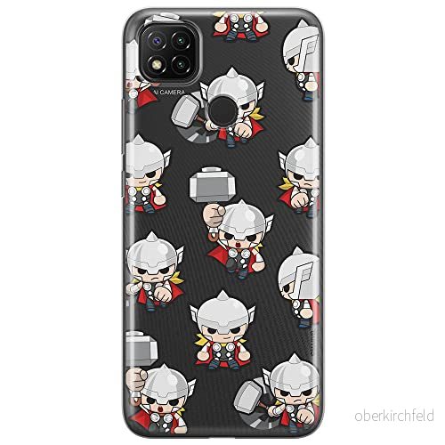 ERT GROUP mobiltelefonfodral för Xiaomi REDMI 9C originalt och officiellt licensierat Marvel mönster Thor 007 optimalt anpassad till formen på mobiltelefonen, gedeeltelijk transparant 5904805166495
