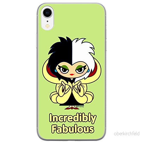 ERT GROUP mobiltelefonfodral för Iphone XR originalt och officiellt licensierat Disney mönster Cruella 006 optimalt anpassad till formen på mobiltelefonen, fodral tillverkad av TPU plast 5905131489470