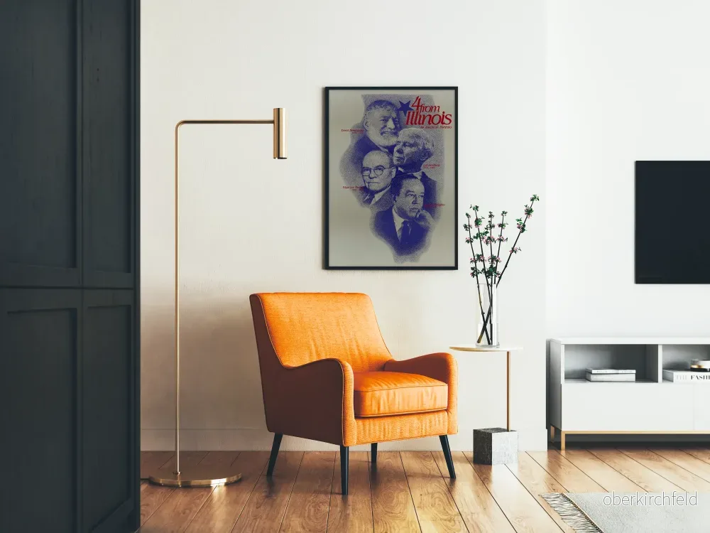 Vintageposter 4 från Illinois - Amerikanska litterära porträtt - Bild 2