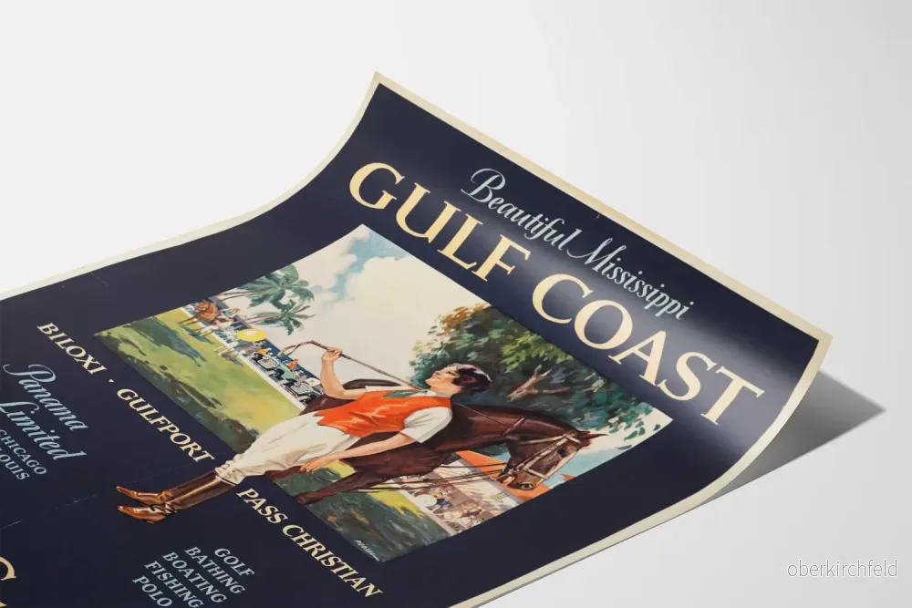 Vintageaffisch Mississippi Gulf Coast - Poster för väggdekoration sport och resor - Bild 3