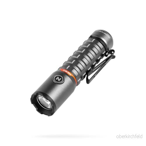 NEBO Torchy 2K 2 000 lumen LED USB uppladdningsbar ficklampa upp till 30 timmars laddning camping och arbet med 5 ljuslägen, borttagning stålbälte/fickfackla klämma, laddare, vattentålig 5060063228686