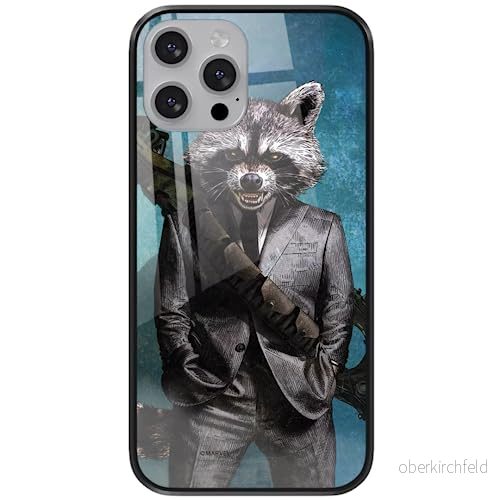ERT GROUP mobiltelefonfodral för Apple Iphone 13 PRO originalt och officiellt licensierat Marvel mönster Rocket 009 tillverkad av härdat glas, skyddsfodral 5904805881268