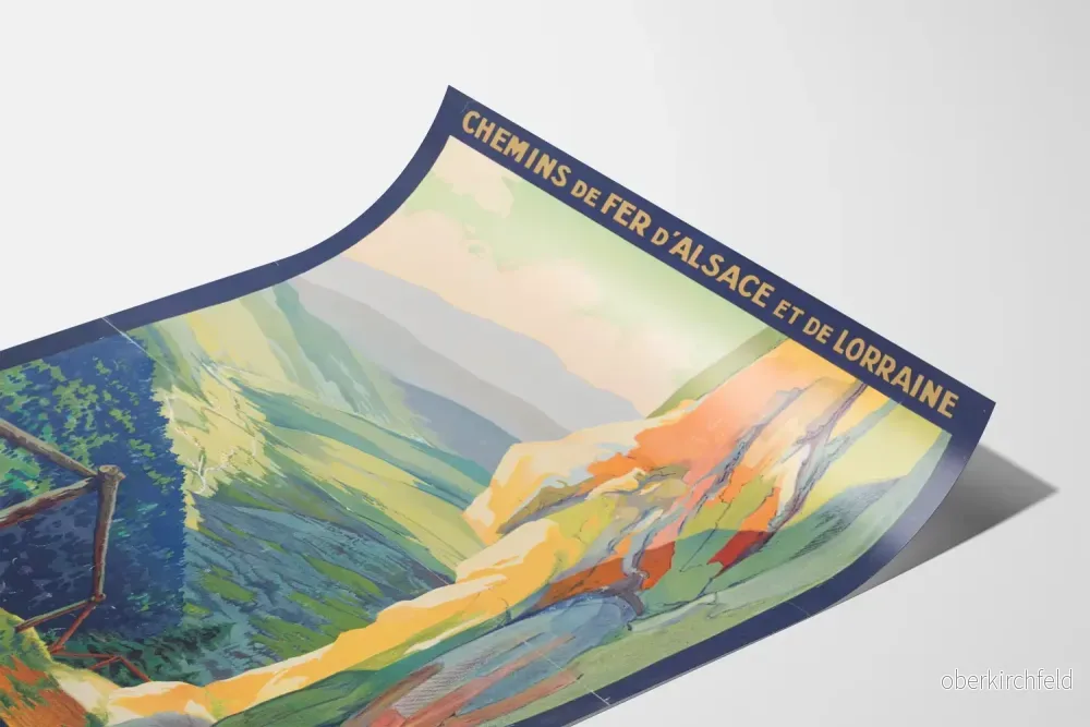 Vintageposter La Vallée de Munster - Chemins de Fer d'Alsace et de Lorraine - Bild 3