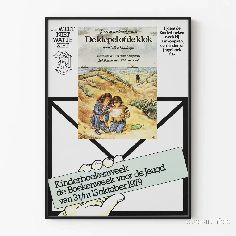 Vintageposter Kinderboekenweek 1979 - Ungdoms väggdekoration