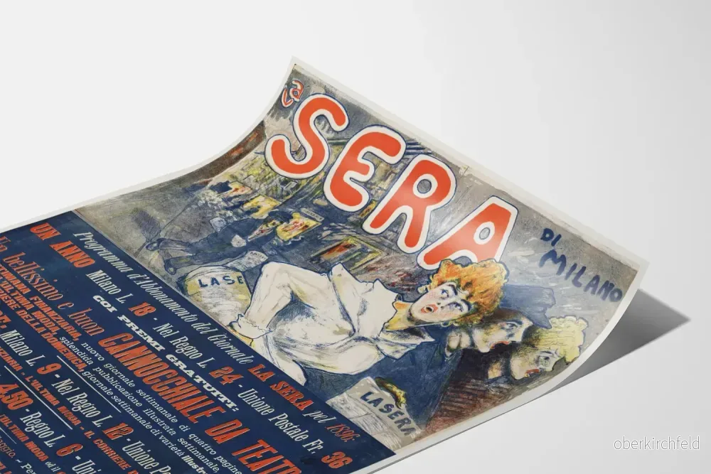 Vintageposter La Sera di Milano för väggdekoration - Bild 3