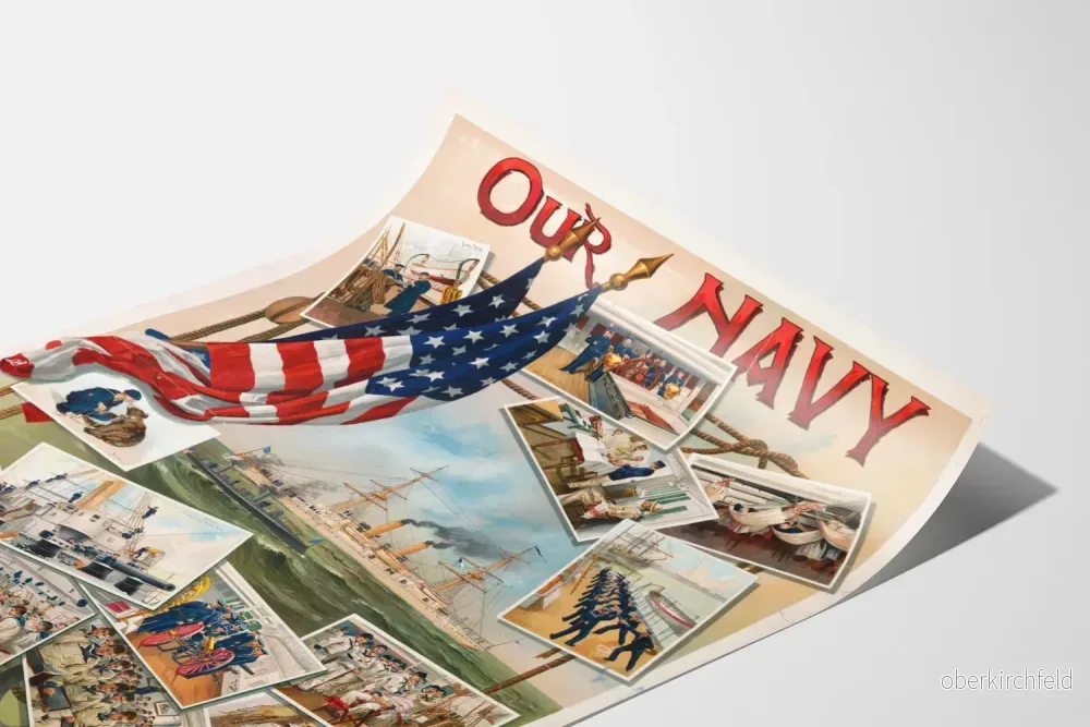 Vintage marinposter från Amerika Our Navy dekorativ - Bild 3