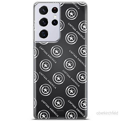ERT GROUP mobiltelefonfodral för Samsung S21 ULTRA originalt och officiellt licensierat Marvel mönster Captain America 012 anpassad till formen på mobiltelefonen, fodral tillverkad av TPU plast 5903932389173