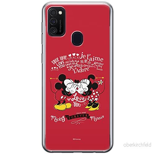 ERT GROUP mobiltelefonfodral för Samsung M21 originalt och officiellt licensierat Disney mönster Mickey & Minnie 005 optimalt anpassad till formen på mobiltelefonen, fodral tillverkad av TPU plast 5903537834351