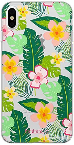 ERT GROUP mobiltelefonfodral för Apple Iphone X/XS originalt och officiellt licensierat Babaco mönster Flowers 019 Vit optimalt anpassad till formen på mobiltelefonen, gedeeltelijk transparant 5903932638073