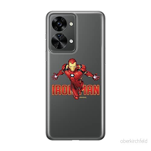 ERT GROUP mobiltelefonfodral för Oneplus NORD 2T 5G originalt och officiellt licensierat Marvel mönster Iron Man 030 optimalt anpassad till formen på mobiltelefonen, gedeeltelijk transparant 5905511271657