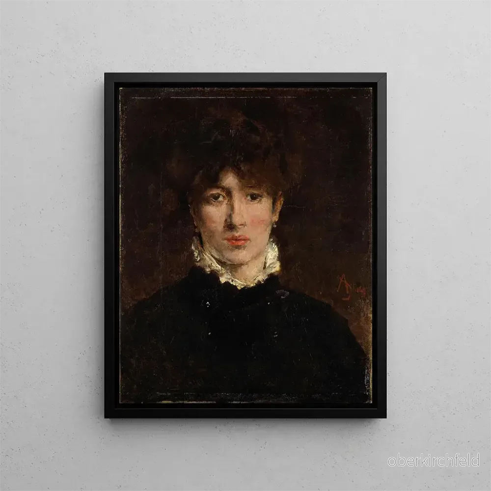 Målning Ett porträtt av en kvinna som man tror är Sarah Bernhardt - Alfred Stevens | Konsttryck