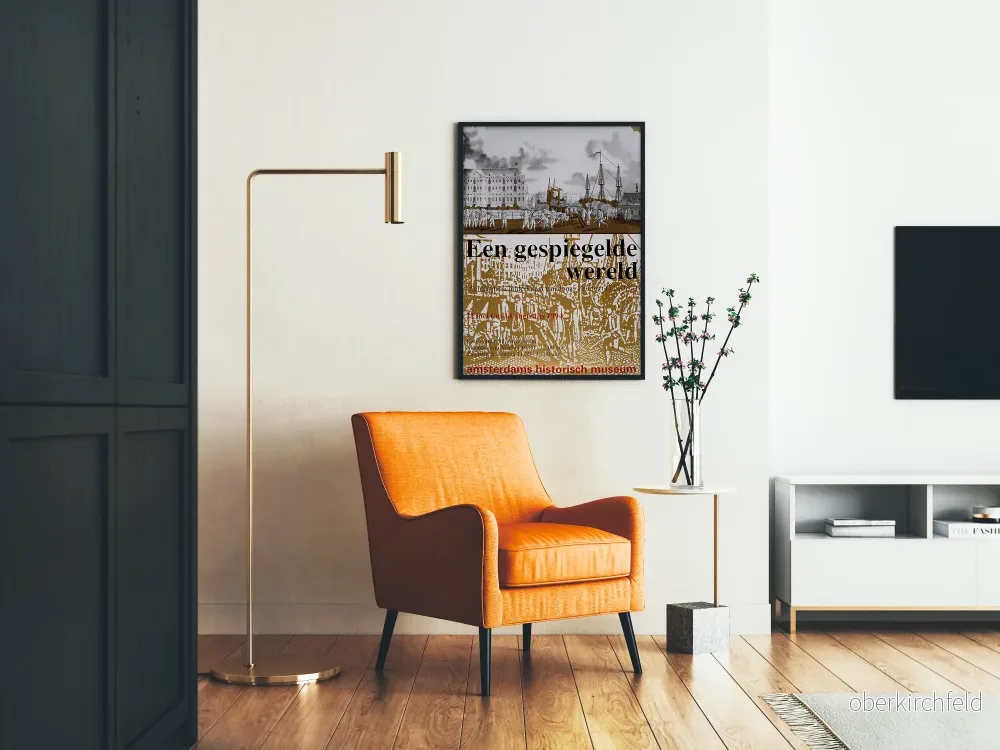 Historisk poster 'Een gespiegeld wereld' - Vintage väggkonst Amsterdam - Bild 2