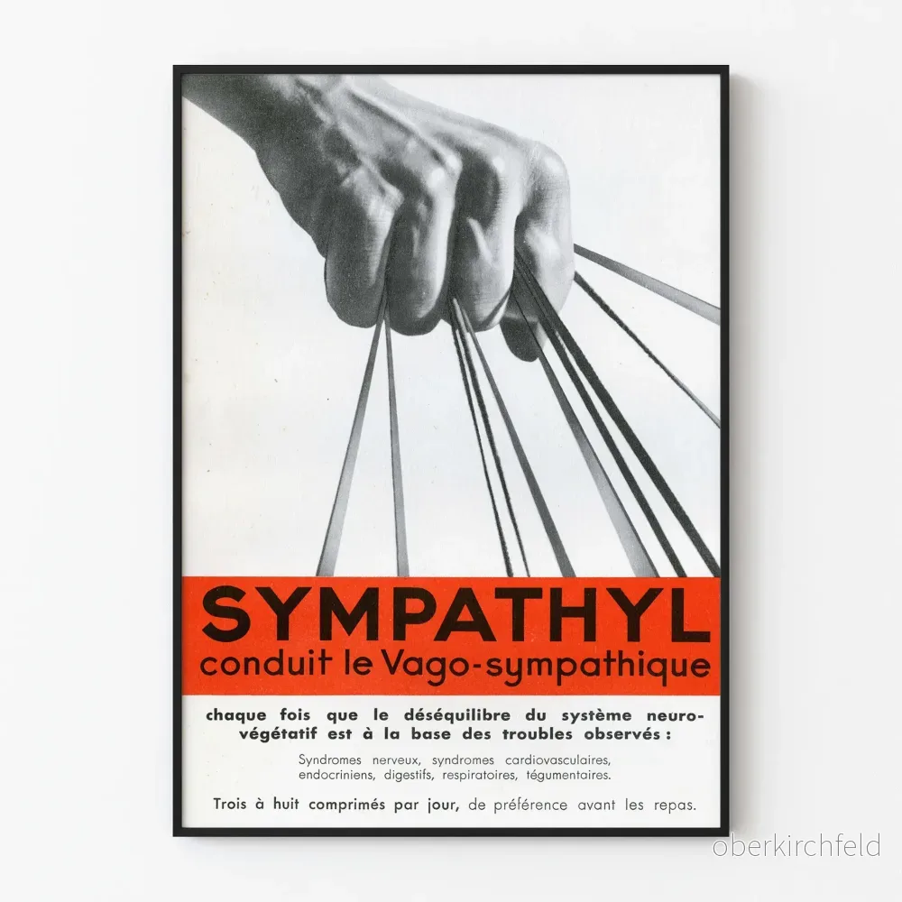 Vintageposter Syphathyl - Retro medicinsk väggdekoration