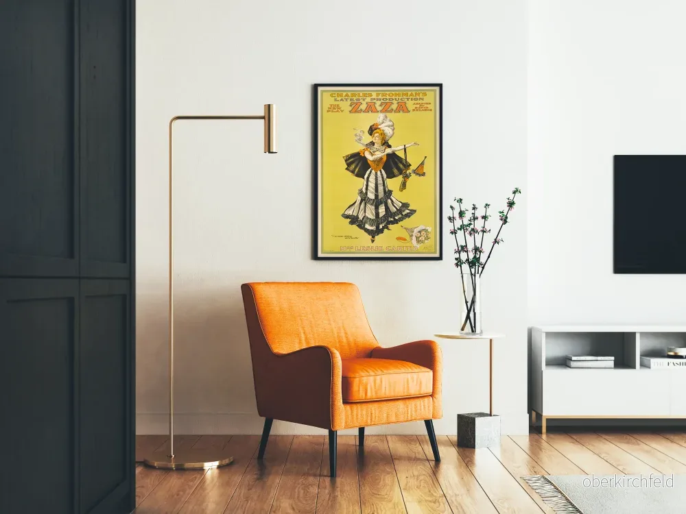 Vintage teaterposter Zaza - Elegant väggdekoration - Bild 2