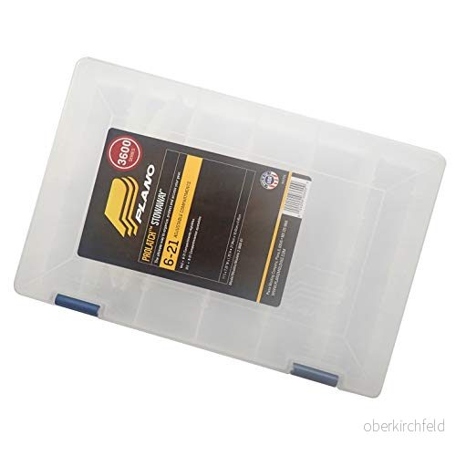 PLANO ProLatch 3600 StowAwayFiskredskapslåda, plastlåda, plastförvaringslåda med flyttbara avdelare, redskapsbricka för crankbaits, softbaits, krokar och annan fiskeutrustning 24099036009