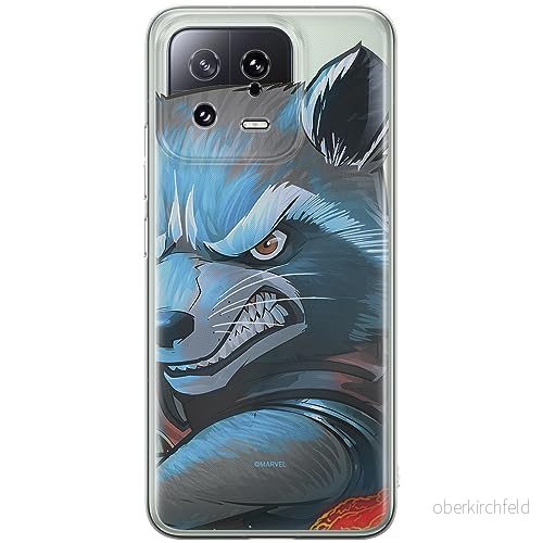 ERT GROUP mobiltelefonfodral för Xiaomi 13 originalt och officiellt licensierat Marvel mönster Rocket 005 optimalt anpassad till formen på mobiltelefonen, gedeeltelijk transparant 5905511914356
