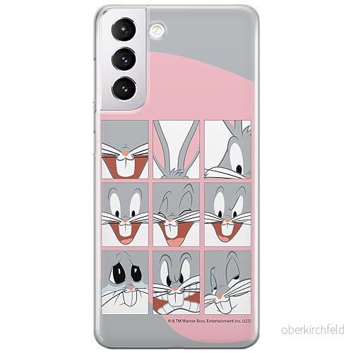 ERT GROUP mobiltelefonfodral för Samsung S21 originalt och officiellt licensierat Looney Tunes mönster Bugs 015 optimalt anpassad till formen på mobiltelefonen, fodral tillverkad av TPU plast 5905795078195