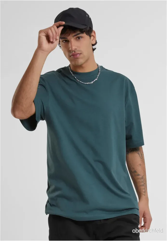 Urban Classics T shirt för män, Flaskgrön, 4XL plus size extra tall 4053838478417