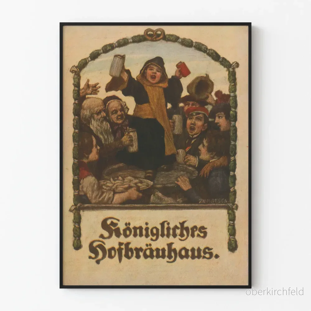 Väggdekorationsposter Königliches Hofbräuhaus vintage