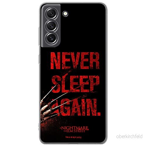 ERT GROUP mobiltelefonfodral för Samsung S21 FE originalt och officiellt licensierat Horror mönster Nightmare of Elm Street 003 anpassad till formen på mobiltelefonen, fodral tillverkad av TPU plast 5905511076467
