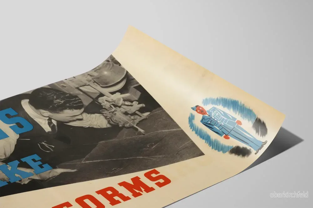 Vintageposter Rags Make Uniforms för industriell väggdekoration - Bild 2