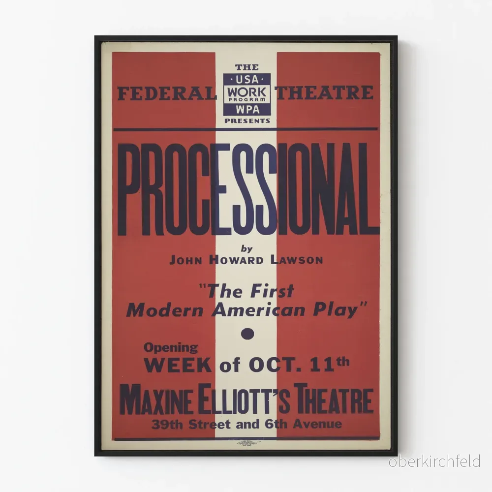 Vintage processionposter – American Federal Theatre Vintage processionposter – American Federal Theatre