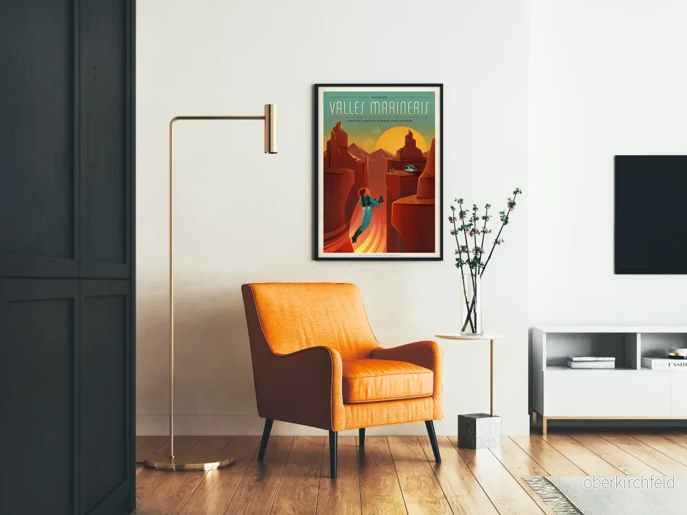 Dekorativ poster av Valles Marineris - Framtidsinspirerade marslandskap - Bild 2