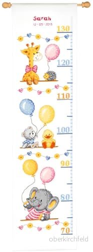 Vervaco Räkningsmönster, firande, födsel, räknat mönster, pack, broderi, bomull, flerfärgad, 18 x 70 0,3 cm 5413480386796