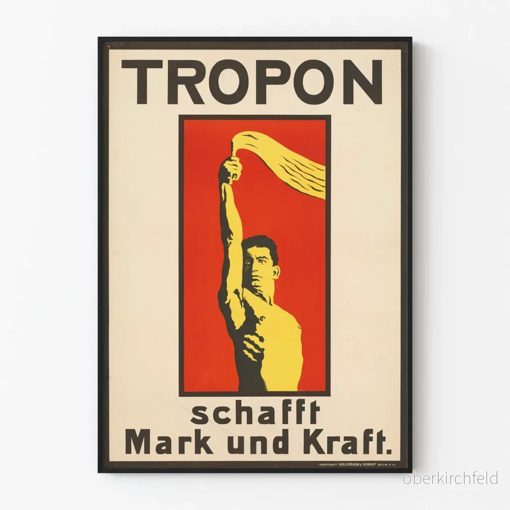Vintageposter Tropon industriell väggdekoration