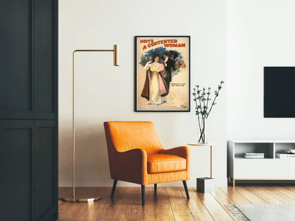 Vintageposter A Contented Woman - Retro väggdekoration - Bild 2