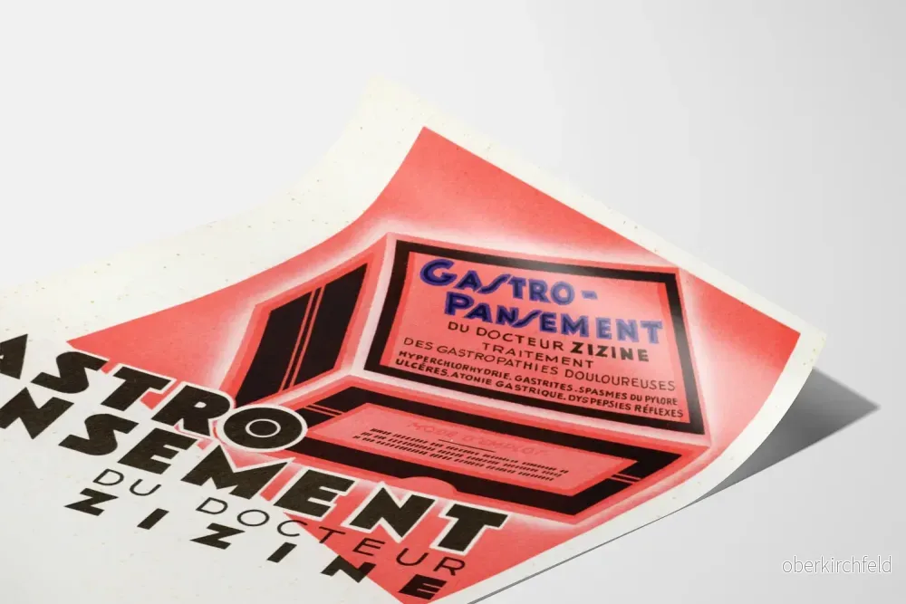 Vintageposter Gastro-Pansement av Dr. Zizine - Bild 3