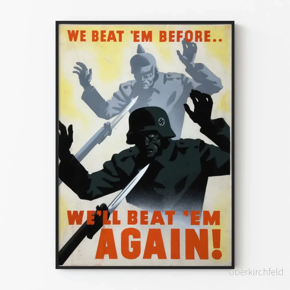Väggposter Vi besegrade dem innan – Vintage militärpropagandaposter Väggposter Vi besegrade dem innan – Vintage militärpropagandaposter