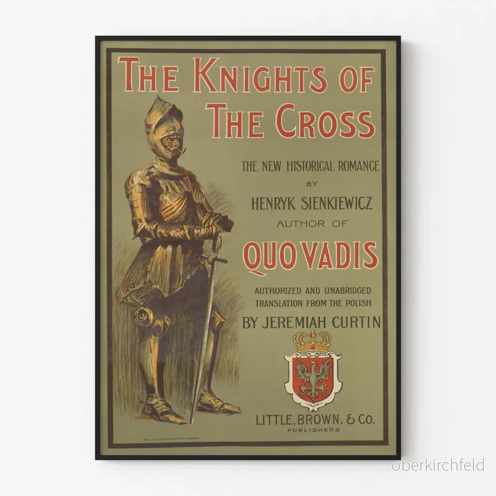 Vintageposter av De korsfästa riddarna, historisk väggdekoration