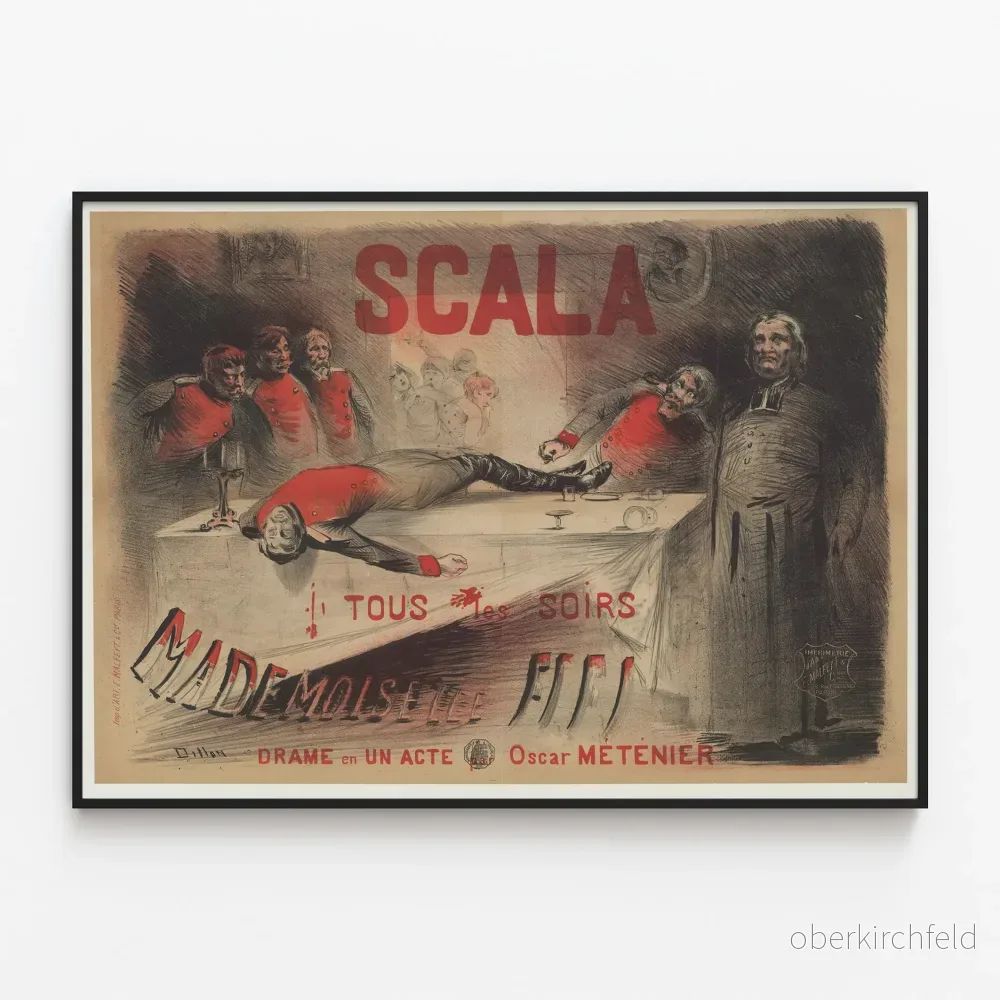 Teaterposter Vintage Scala - Mademoiselle Fifi av Oscar Méténier