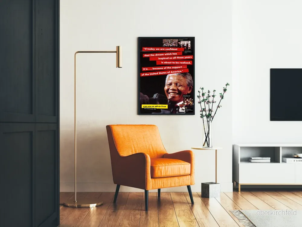 Väggposter Mandela besöker Amerika - Historisk dekorativ poster 1990 - Bild 2