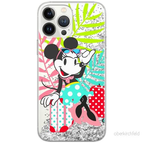 ERT GROUP mobiltelefonfodral för Apple Iphone 12 Mini originalt och officiellt licensierat Disney mönster Minnie 029 Vit optimalt anpassad till formen på mobiltelefonen, med glitter overflow effekt 5903040387191