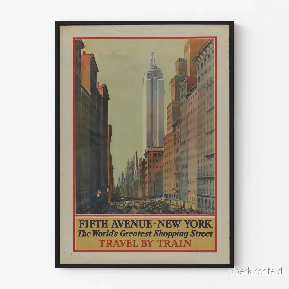 Vintageaffisch Fifth Avenue New York - Stadsmuralsdekorasjon