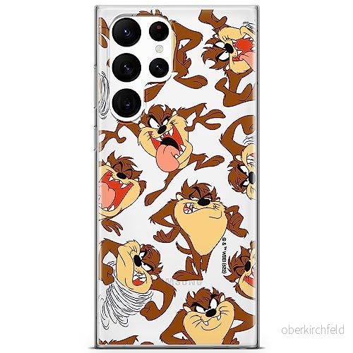 ERT GROUP mobiltelefonfodral för Samsung S22 ULTRA originalt och officiellt licensierat Looney Tunes mönster Tasmanian 005 optimalt anpassad till formen på mobiltelefonen, gedeeltelijk transparant 5905511624316