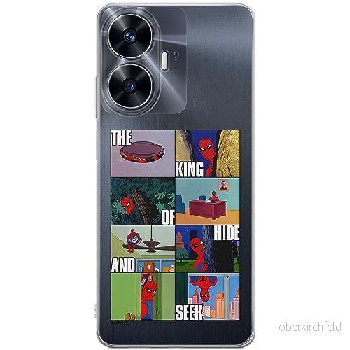 ERT GROUP mobiltelefonfodral för Realme C55 originalt och officiellt licensierat Marvel mönster Spider Man 031 optimalt anpassad till formen på mobiltelefonen, gedeeltelijk transparant 5905795008031
