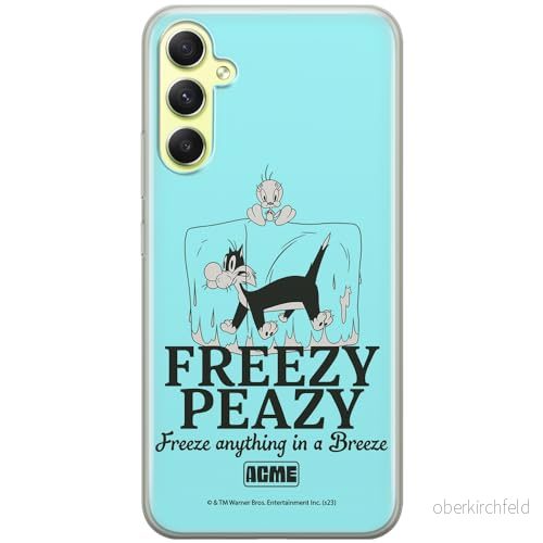 ERT GROUP mobiltelefonfodral för Samsung A34 5G originalt och officiellt licensierat Looney Tunes mönster Sylvester & Tweety 005, fodral tillverkad av TPU plast 5905795124885