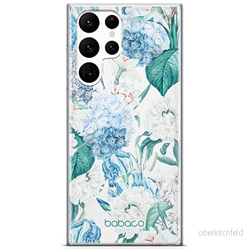 ERT GROUP mobiltelefonfodral för Samsung S22 ULTRA originalt och officiellt licensierat Babaco mönster Flowers 028 optimalt anpassad till formen på mobiltelefonen, gedeeltelijk transparant 5905131272072