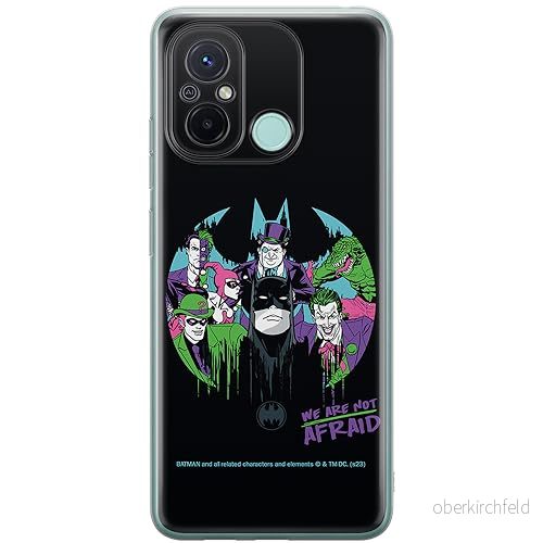 ERT GROUP mobiltelefonfodral för Xiaomi REDMI 12C/ 11A originalt och officiellt licensierat DC mönster Batman 100 anpassad till formen på mobiltelefonen, fodral tillverkad av TPU plast 5905795060091