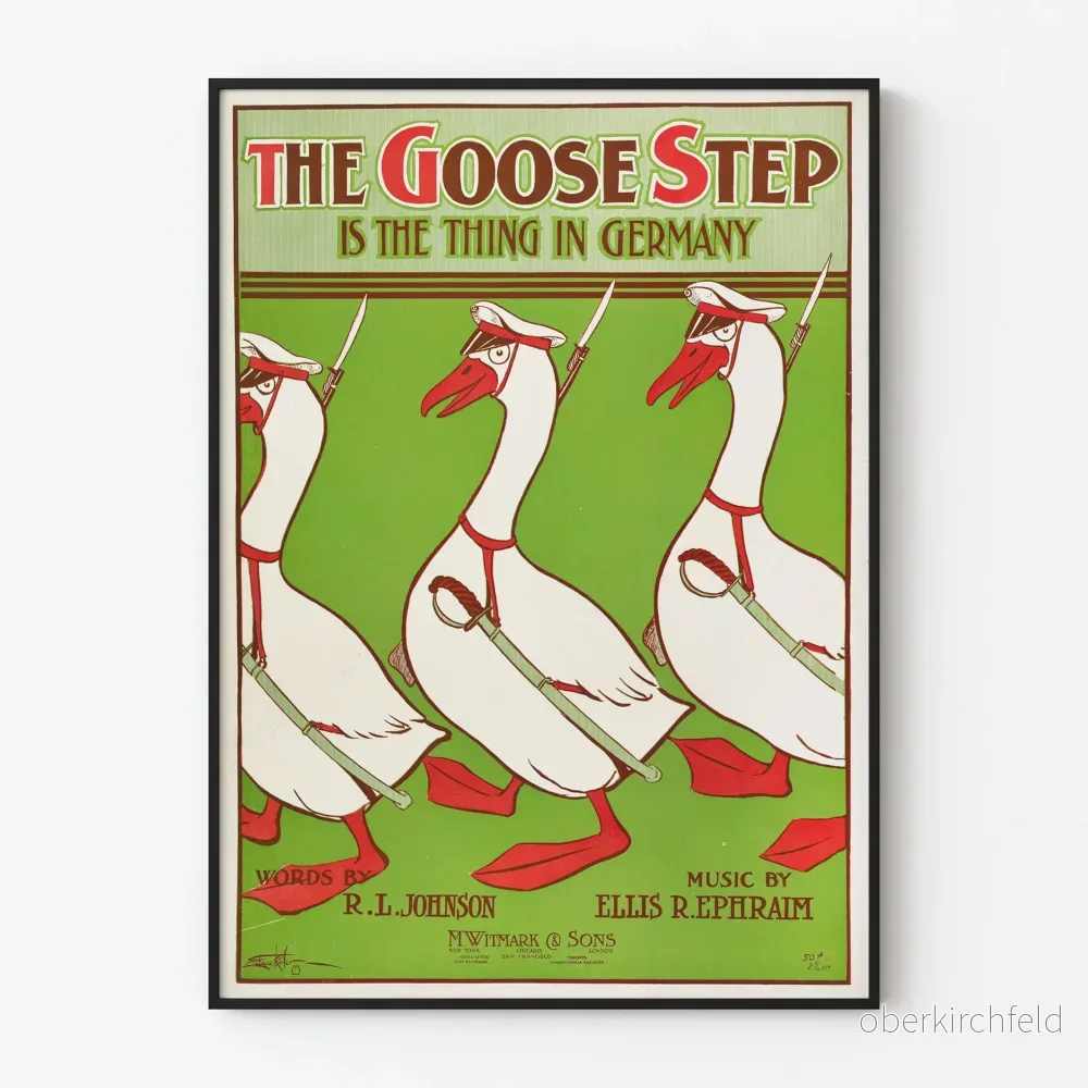 Vintage väggdekorposter The Goose Step