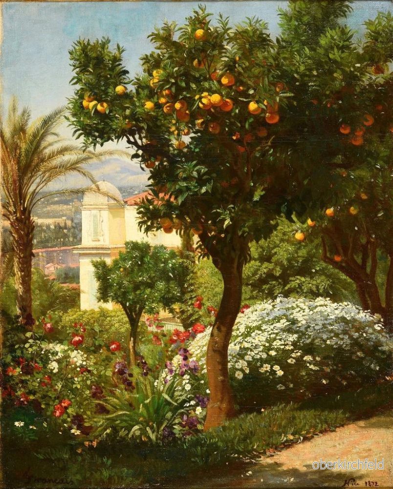 Målning av ett apelsinträd i Villa Frémy i Nice - François - Louis Français | Konsttryck - Bild 2