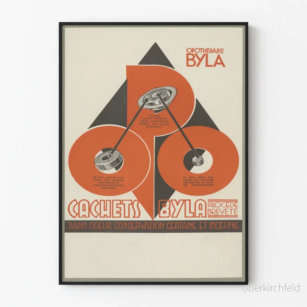 Vintageposter Cachets Byla för väggdekoration