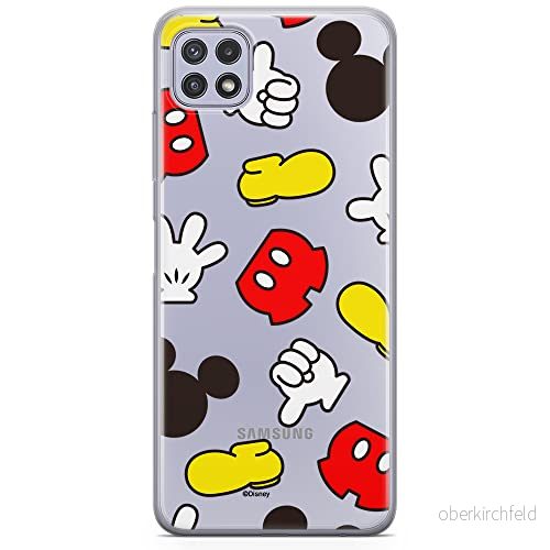 ERT GROUP mobiltelefonfodral för Samsung A22 5G originalt och officiellt licensierat Disney mönster Mickey 046 optimalt anpassad till formen på mobiltelefonen, gedeeltelijk transparant 5905131808035