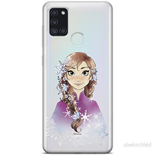 ERT GROUP mobiltelefonfodral för Samsung A21s originalt och officiellt licensierat Disney mönster Anna 001 optimalt anpassad till formen på mobiltelefonen, gedeeltelijk transparant 5903932287219