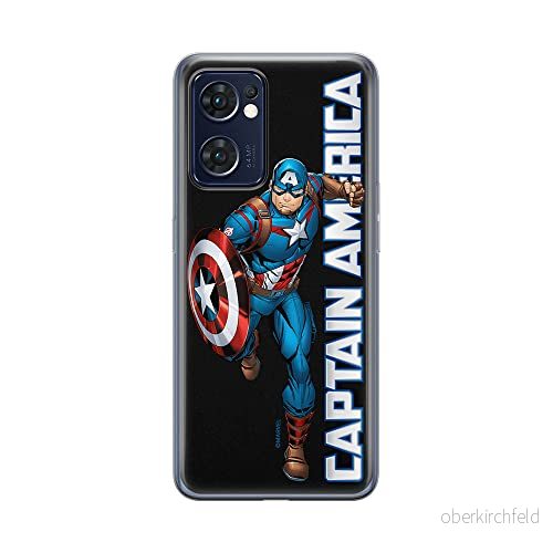 ERT GROUP mobiltelefonfodral för Oppo RENO 7 5G originalt och officiellt licensierat Marvel mönster Captain America 030 optimalt anpassad till formen på mobiltelefonen, fodral tillverkad av TPU plast 5905511314156