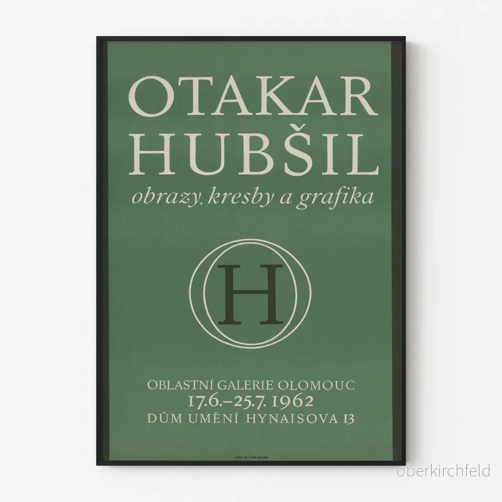 Utställningsposter Otakar Hubšil - teckningar och gravyrer 1962